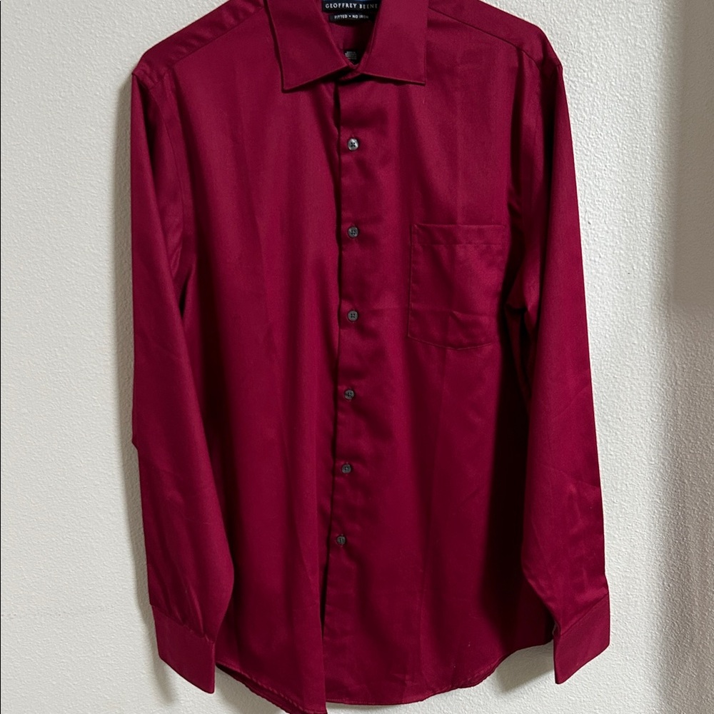 Geoffrey Beene Deep Red Dress Shirt